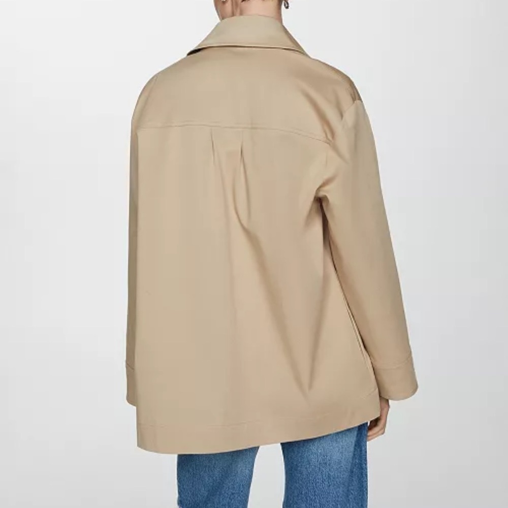 MANGO
Women's Pockets Detail Oversized Overshirt Jacket Beige Utility Jacket - Picture 4 of 8